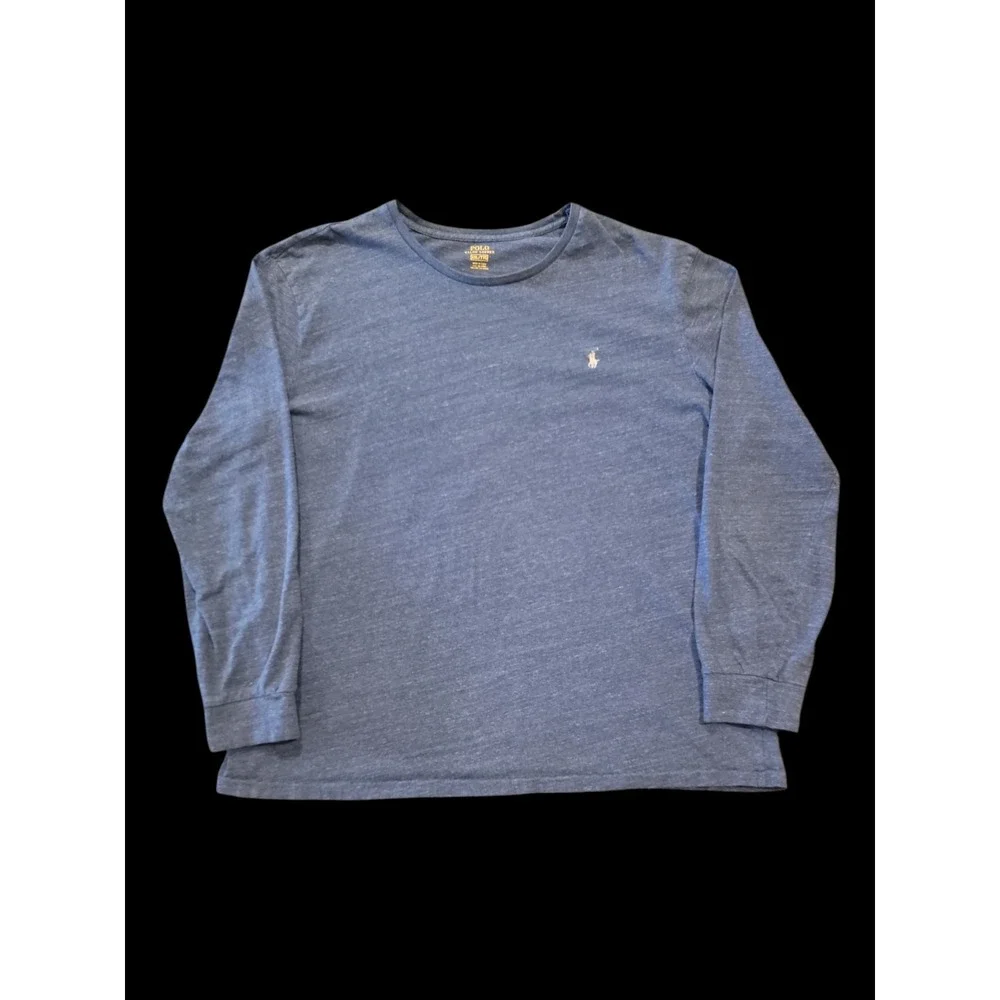 Polo Ralph Lauren Men's XXL T-shirt Long Sleeve Heather Blue Base Layer Casual